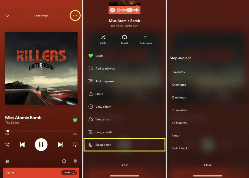 Spotify Sleep Timer