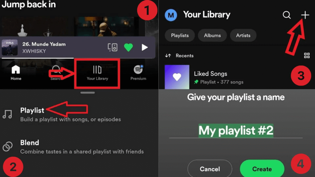 Create a Playlist on Spotify Mobile